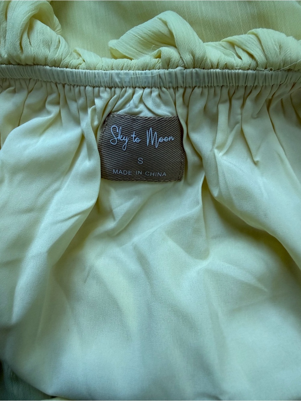 Light Yellow Ruffled Sundress - Picture 4 of 4